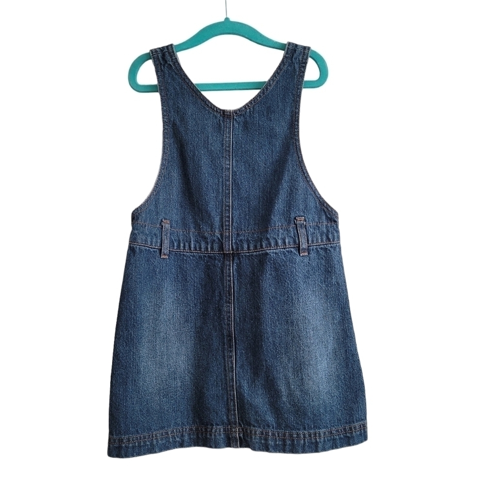 Uniqlo Girls 3/4 Blue Denim 100%‎ Cotton Overall Pinafore Dress - Picture 2 of 5